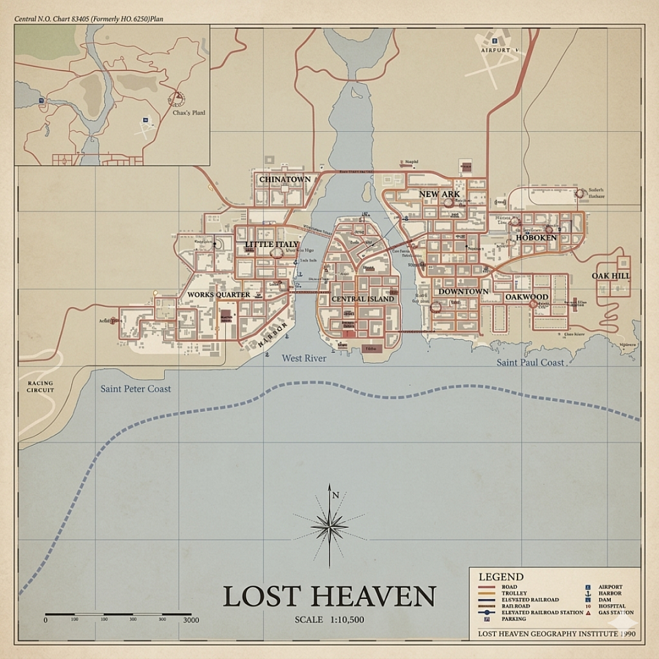 Straßenkarte of Lost Heaven